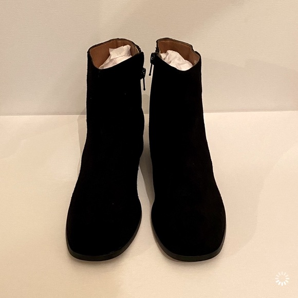 NWOB Christian diRiccio Blck Suede Ankle Boots 37 - Picture 2 of 4